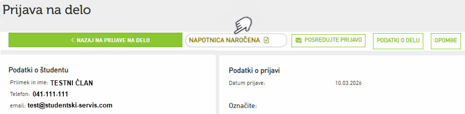 Naročena napotnica
