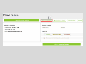 Naročilo napotnic iz e-prijav na delo