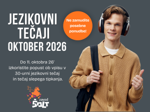 Oktobrski jezikovni tečaji od 14. 10. 2026 dalje