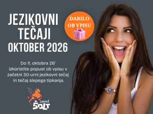 Oktobrski jezikovni tečaji od 14. 10. 2026 dalje